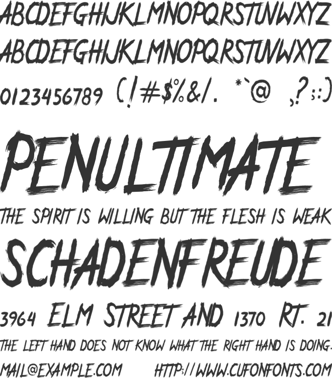 FREEKICK font preview