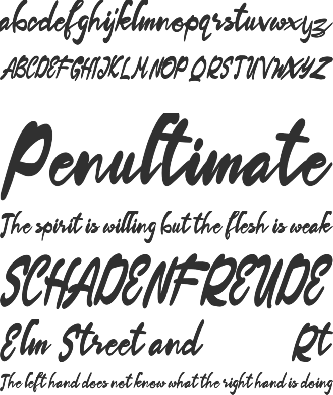 The Simple Happiness font preview
