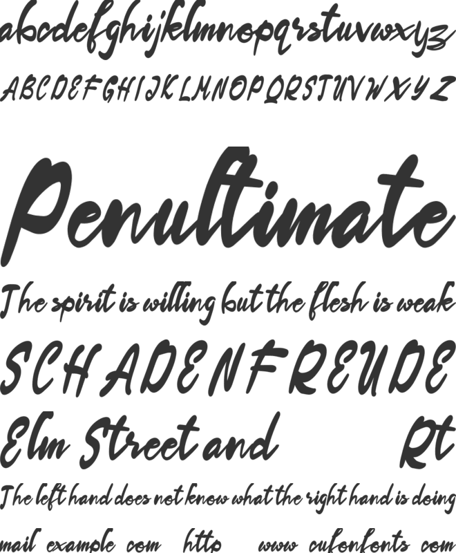 The Simple Happiness font preview