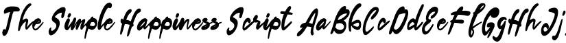 The Simple Happiness Script font