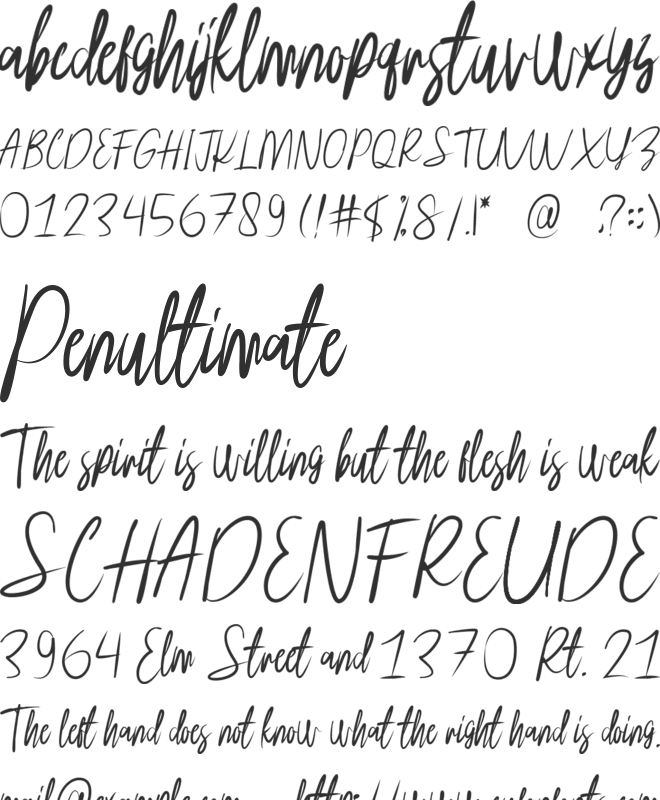 Rusher font preview