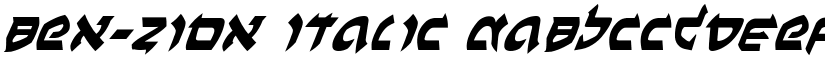 Ben-Zion Italic font