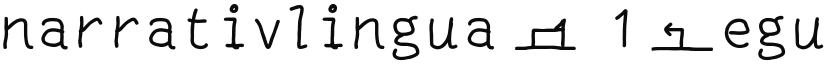 narrativlingua - 1 Regular font