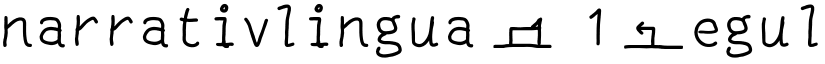 narrativlingua - 1 Regular font