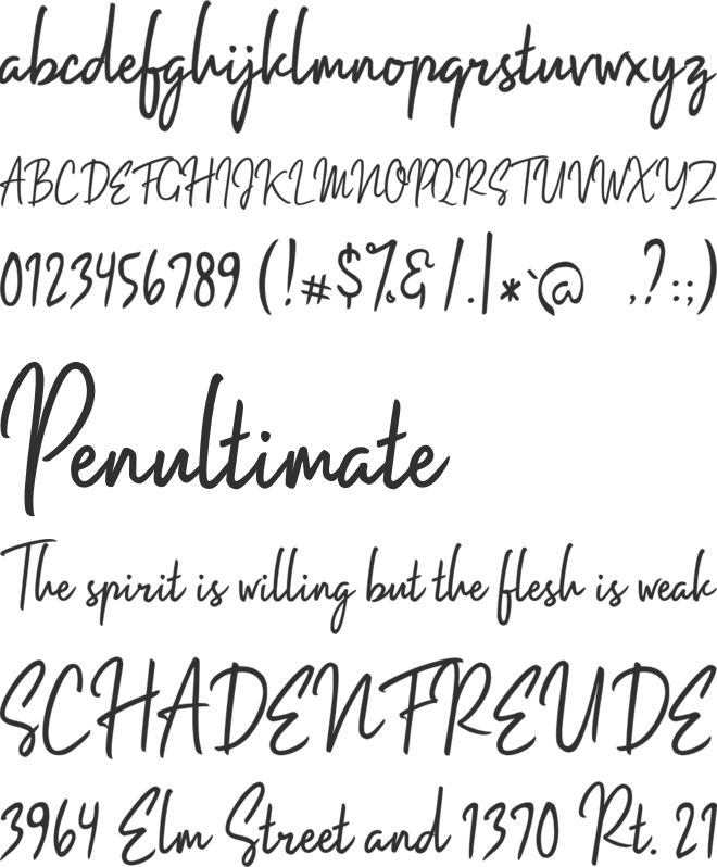 Impossible font preview