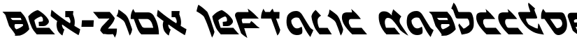 Ben-Zion Leftalic font