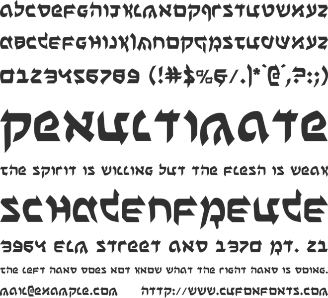 Ben-Zion font preview
