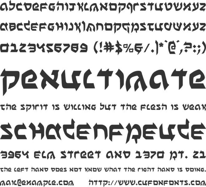Ben-Zion font preview