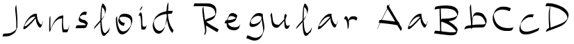 Jansloid Regular font