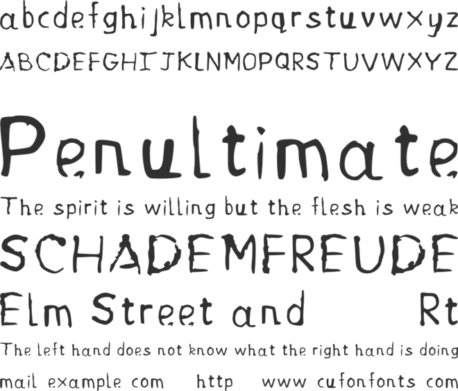 Lillys Hand font preview