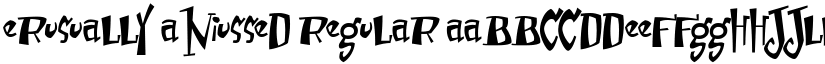 Erusually aniussed Regular font