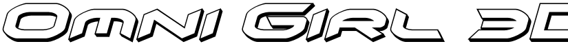 Omni Girl 3D Italic Italic font