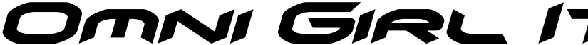 Omni Girl Italic Italic font
