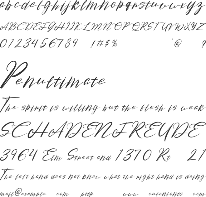 Rose Malow font preview
