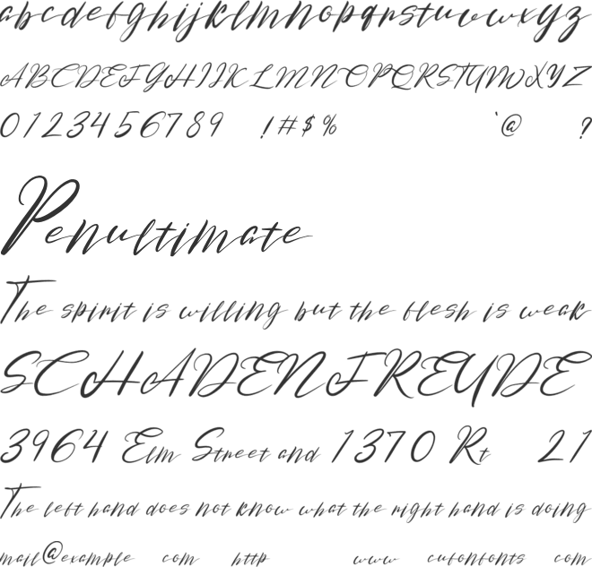 Rose Malow font preview