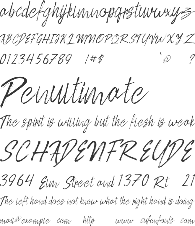 Rotove font preview