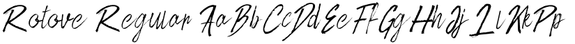 Rotove Regular font