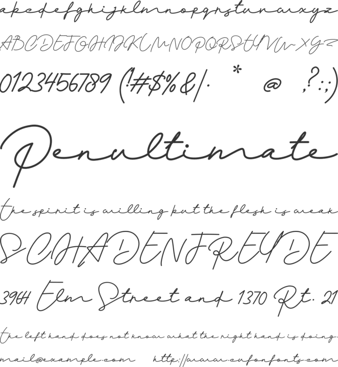 Monalisa font preview