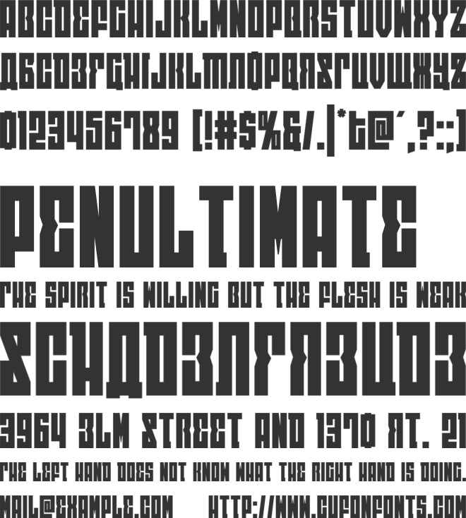 EAST-west font preview