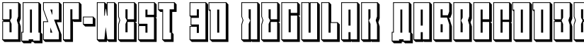 EAST-west 3D Regular font