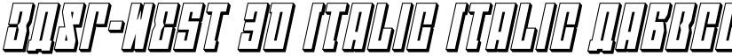 EAST-west 3D Italic Italic font