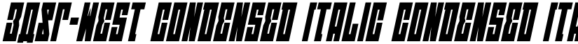 EAST-west Condensed Italic Condensed Italic font