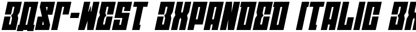 EAST-west Expanded Italic Expanded Italic font