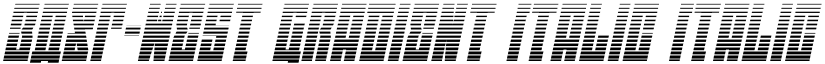 EAST-west Gradient Italic Italic font
