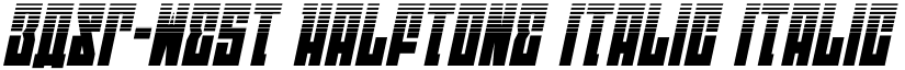 EAST-west Halftone Italic Italic font