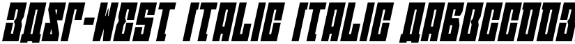 EAST-west Italic Italic font
