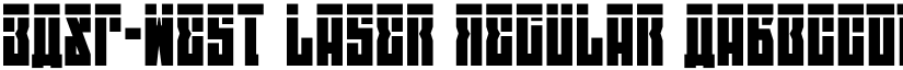 EAST-west Laser Regular font