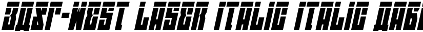 EAST-west Laser Italic Italic font