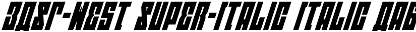 EAST-west Super-Italic Italic font