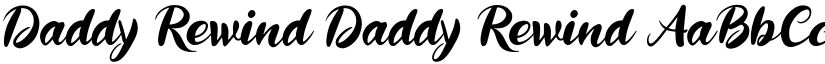 Daddy Rewind Daddy Rewind font