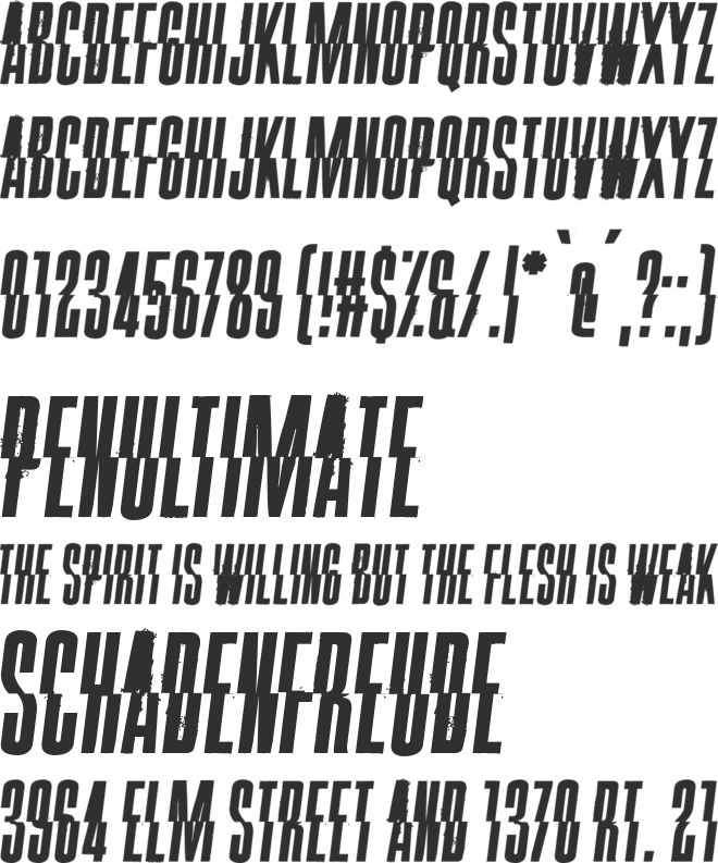 Dolphin with a Massive Shotgun font preview