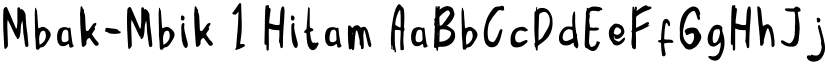 Mbak-Mbik 1 Hitam font