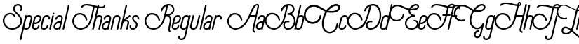 Special Thanks Regular font