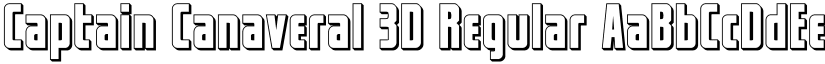 Captain Canaveral 3D Regular font
