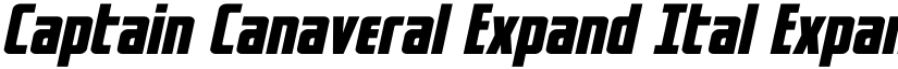 Captain Canaveral Expand Ital Expanded Italic font