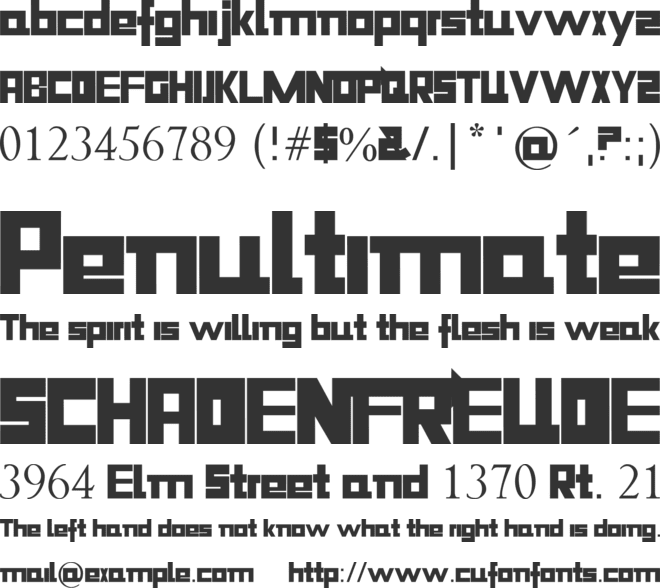 Niiiii-trous font preview