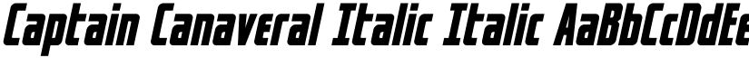 Captain Canaveral Italic Italic font