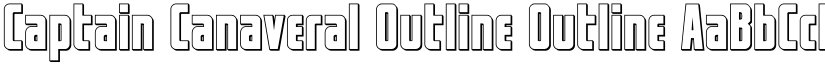 Captain Canaveral Outline Outline font