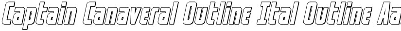 Captain Canaveral Outline Ital Outline font