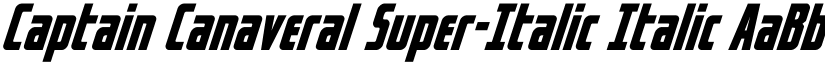 Captain Canaveral Super-Italic Italic font