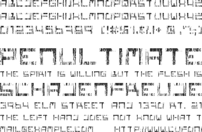 Square One Grunge font preview