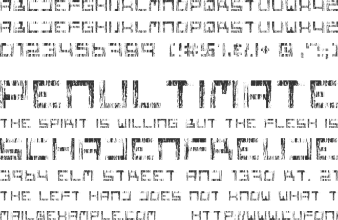Square One Grunge font preview