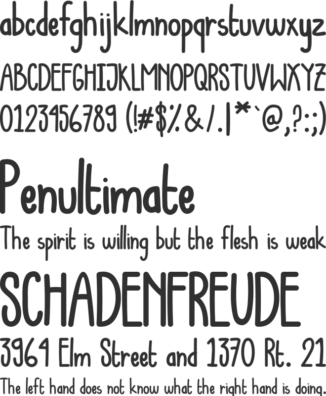NEW STUDENT font preview