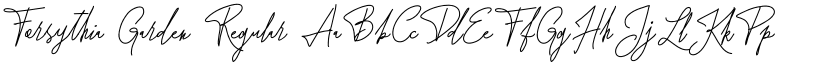 Forsythia Garden Regular font