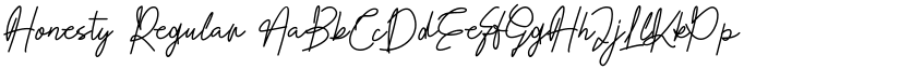 Honesty Regular font