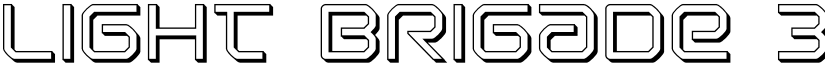 Light Brigade 3D Regular font